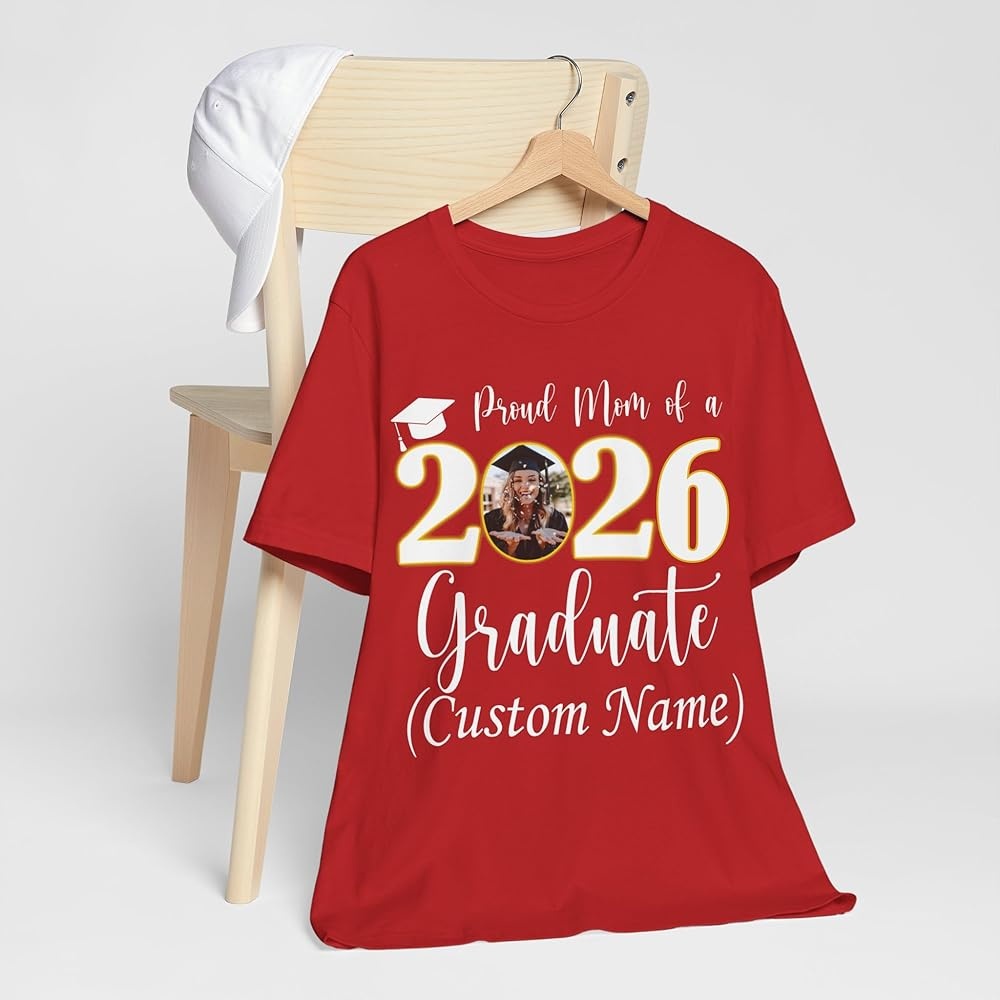 A colorful stack of cheap graduation shirts and custom graduation t shirts featuring a bold graduation tshirt design, perfect for students and families searching online for Cheap Graduation Shirts Near Me.
