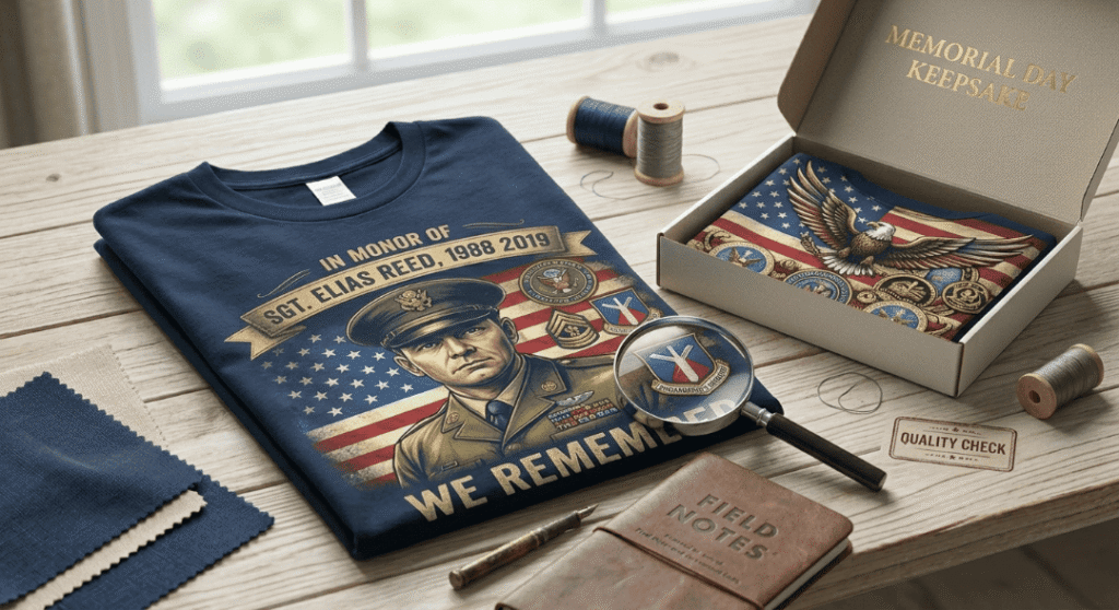 Premium quality fabric and durable printing for memorial day shirts - lasting tribute keepsakes