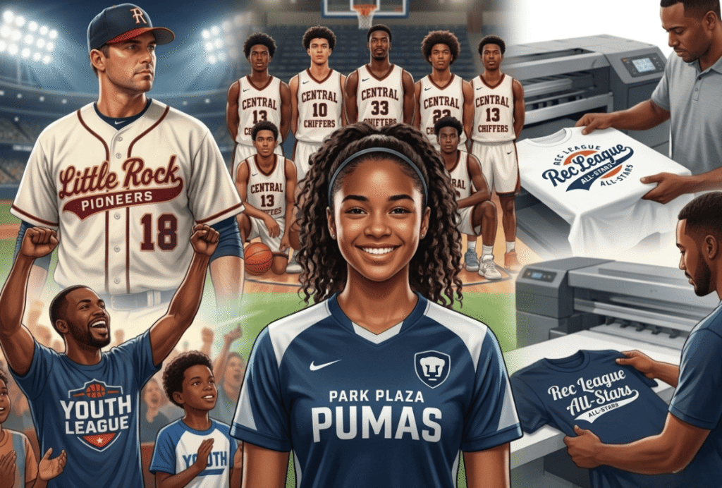 Sports Team Shirts in Little Rock — Custom Shirt Hoodies Near Park Plaza