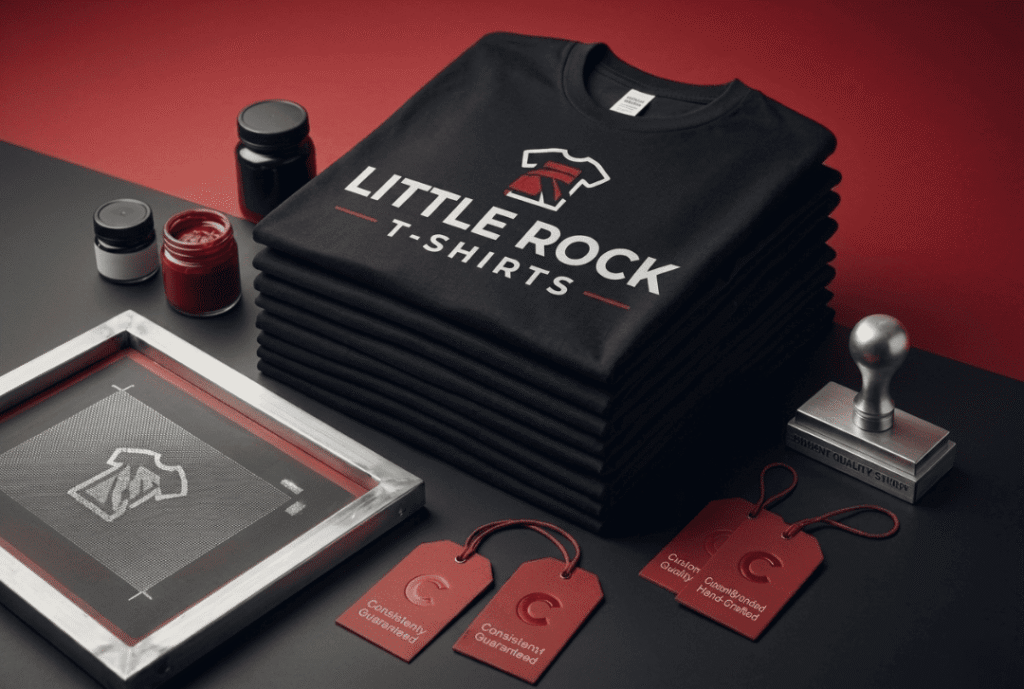 Bulk orders in Little Rock custom t-shirts and hoodies printed professionally near Park Plaza North Little Rock